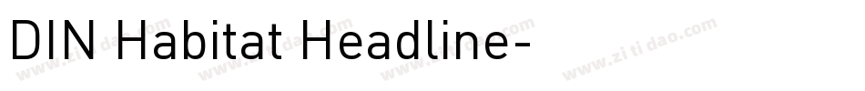 DIN Habitat Headline字体转换